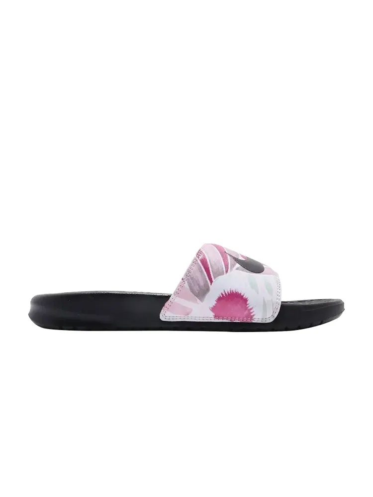 Кроссовки Nike Wmns Benassi JDI Print 'Black Active Fuchsia' — изображение 1 из 1, розовый