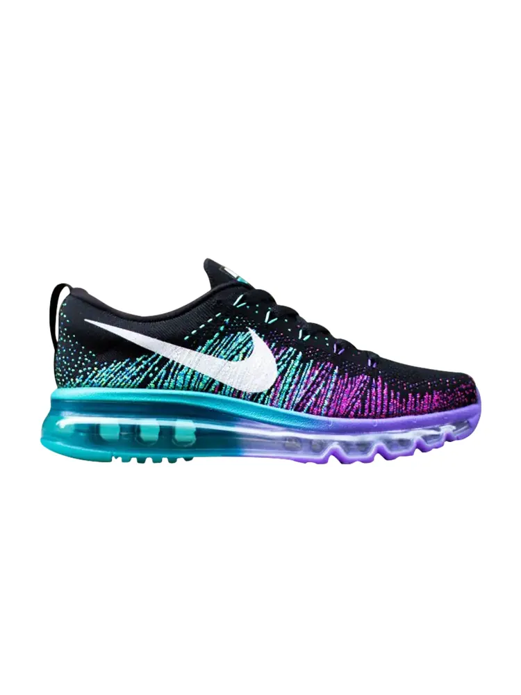 Кроссовки Nike Wmns Flyknit Air Max 'Black Purple Venom' — изображение 1 из 1, черный