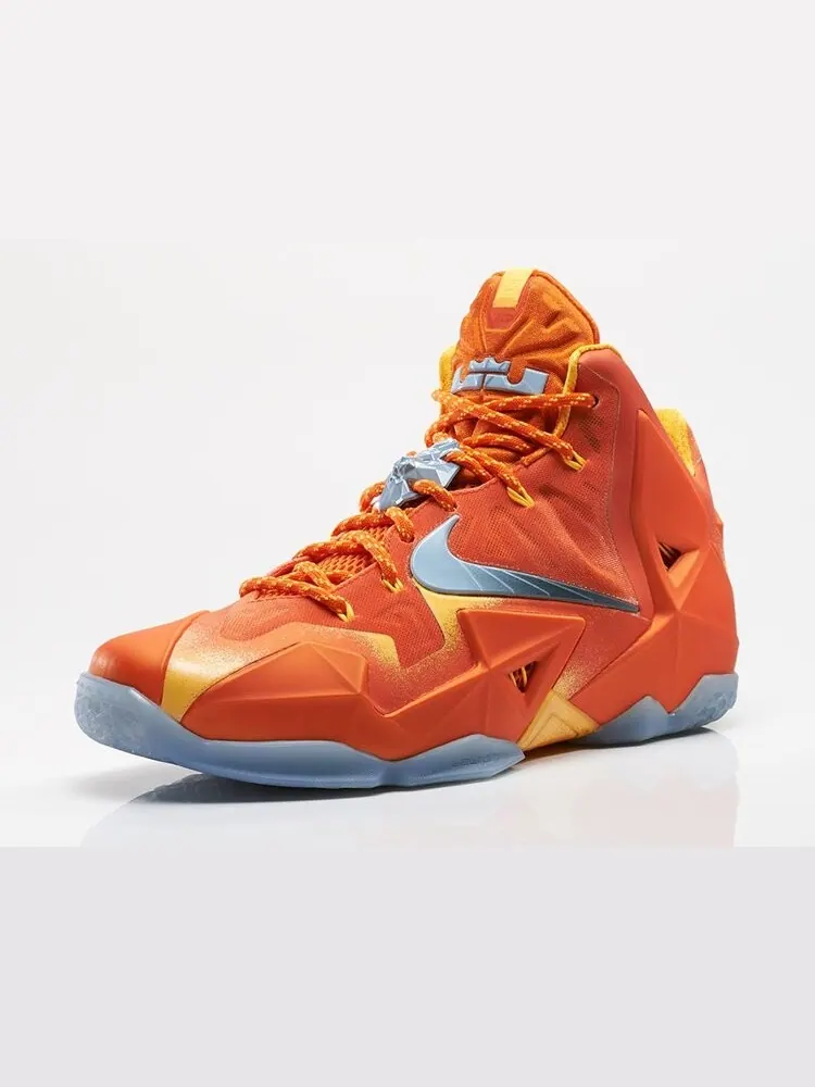 Кроссовки Nike LeBron 11 GS 'Forging Iron' — изображение 2 из 4, оранжевый