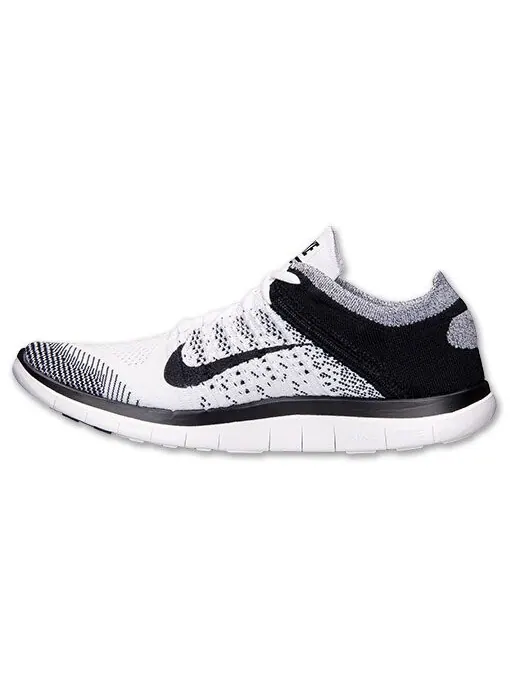 Кроссовки Nike Wmns Free Flyknit 4.0 'White Black' — изображение 3 из 4, черный