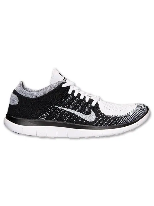 Кроссовки Nike Wmns Free Flyknit 4.0 'White Black' — изображение 4 из 4, черный