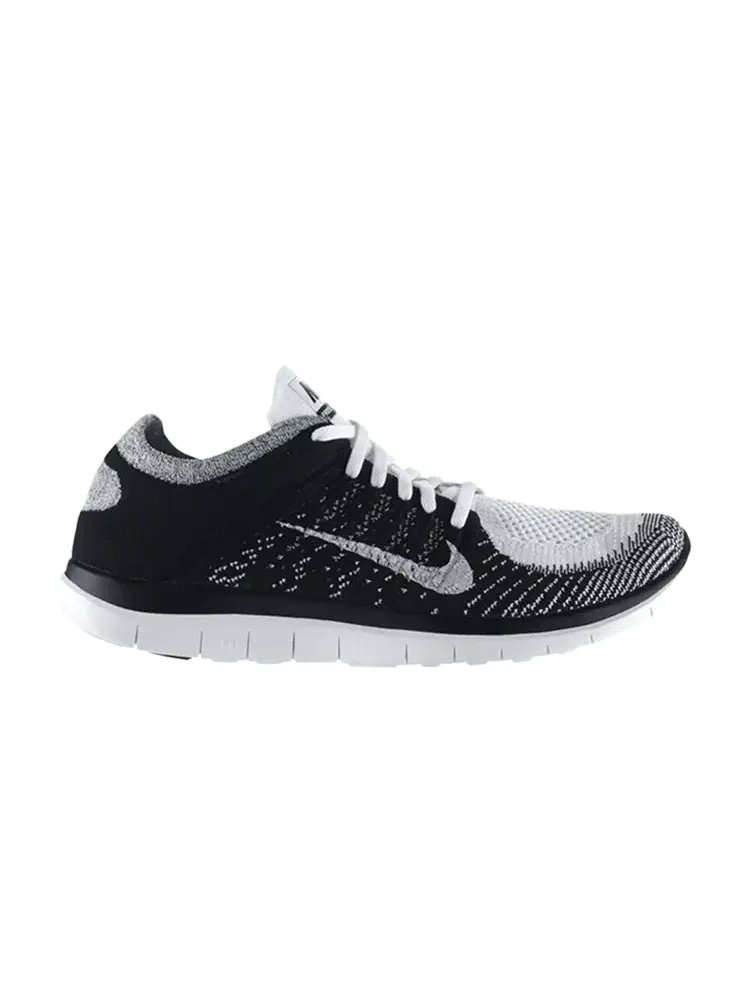 Кроссовки Nike Free 4.0 Flyknit 'White Black' — изображение 1 из 1, белый