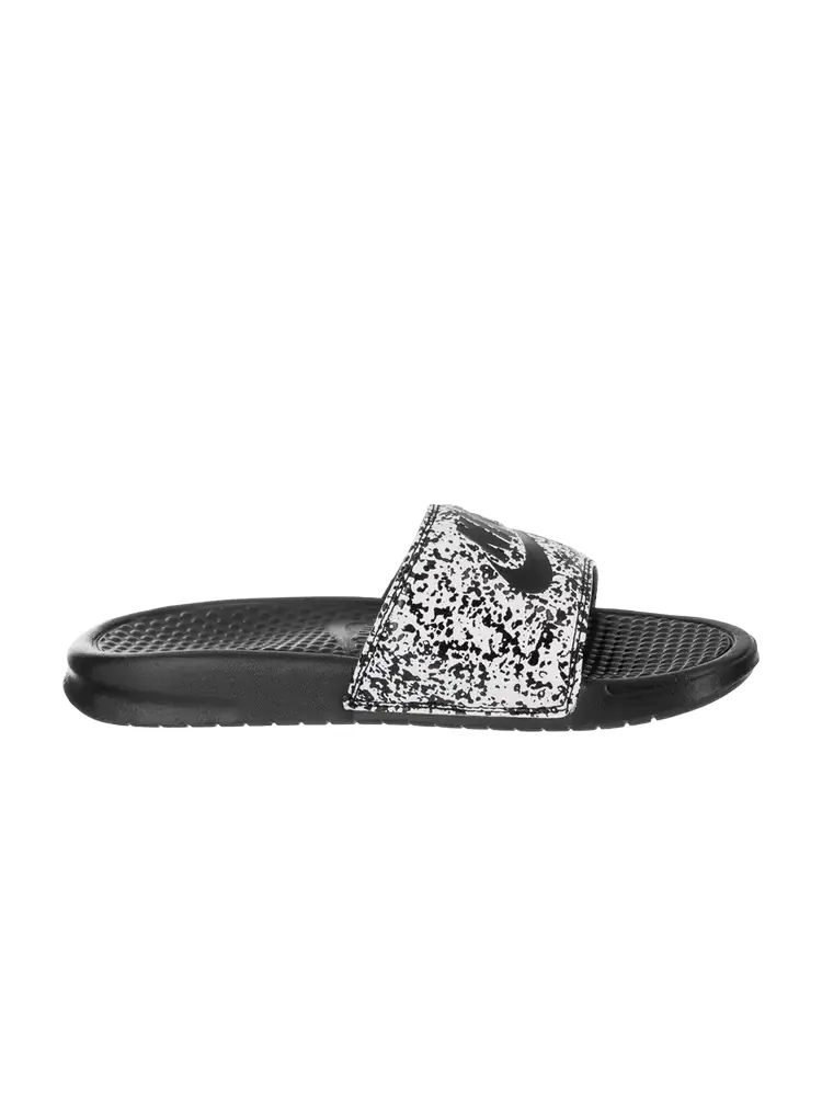 Кроссовки Nike Benassi JDI Print 'White Black' — изображение 1 из 1, белый