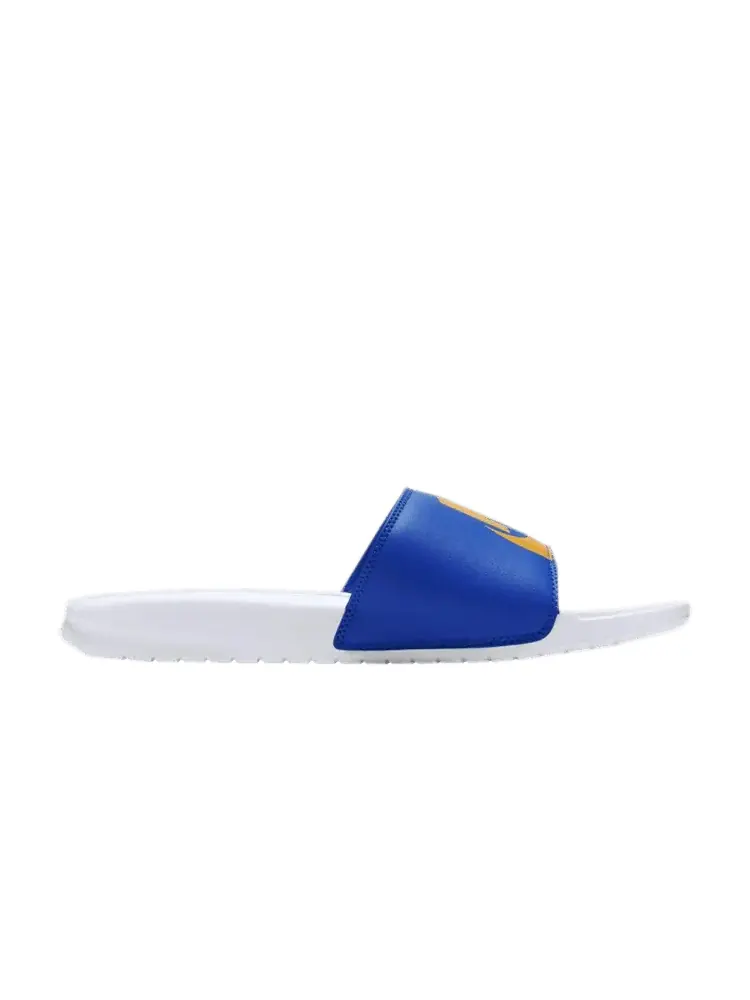 Сандалии Nike Benassi JDI Print 'White Royal Gold' — изображение 1 из 1, белый//золотистый