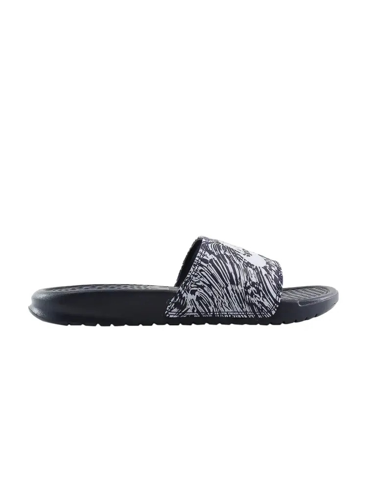 Кроссовки Nike Benassi JDI Print 'Obsidian Pure Platinum' — изображение 1 из 1, синий