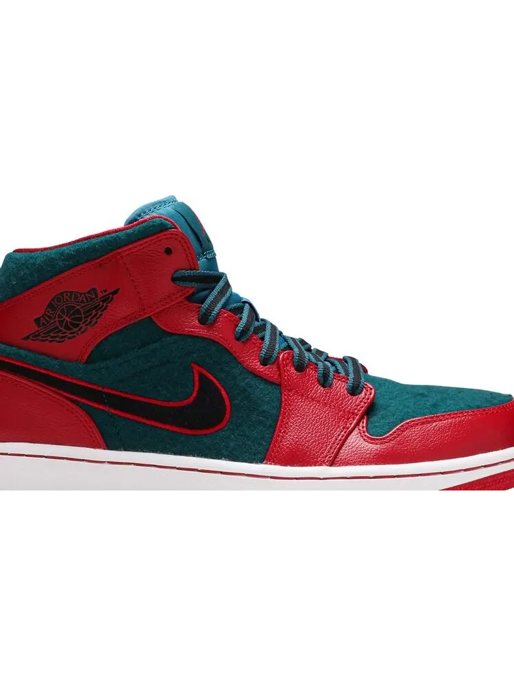 Кроссовки Air Jordan 1 Mid Gym Red Dark Sea — изображение 2 из 8, красный