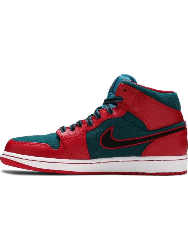 Кроссовки Air Jordan 1 Mid Gym Red Dark Sea — изображение 3 из 8, красный