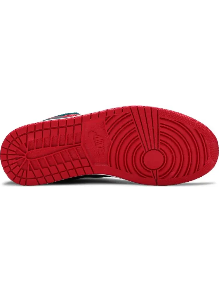 Кроссовки Air Jordan 1 Mid Gym Red Dark Sea — изображение 4 из 8, красный