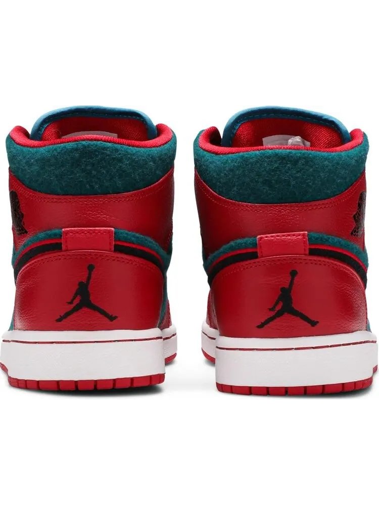 Кроссовки Air Jordan 1 Mid Gym Red Dark Sea — изображение 6 из 8, красный