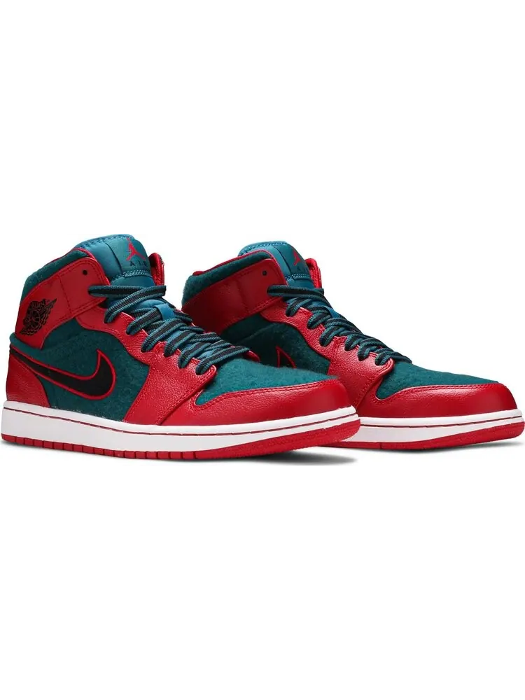 Кроссовки Air Jordan 1 Mid Gym Red Dark Sea — изображение 8 из 8, красный