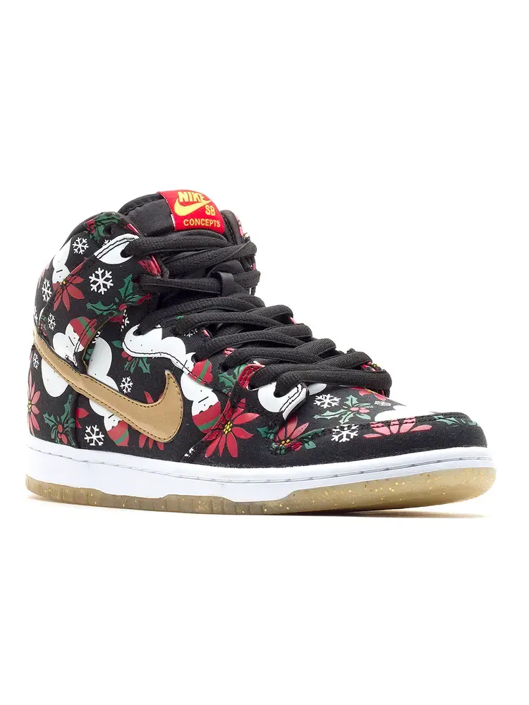 Кроссовки Nike Concepts x Dunk High SB Premium 'Ugly Christmas Sweater' — изображение 2 из 4, черный