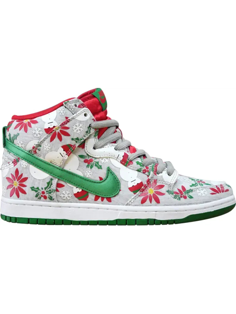 Кроссовки Nike Concepts x Dunk High Premium SB 'Ugly Christmas Sweater' — изображение 1 из 6, серый