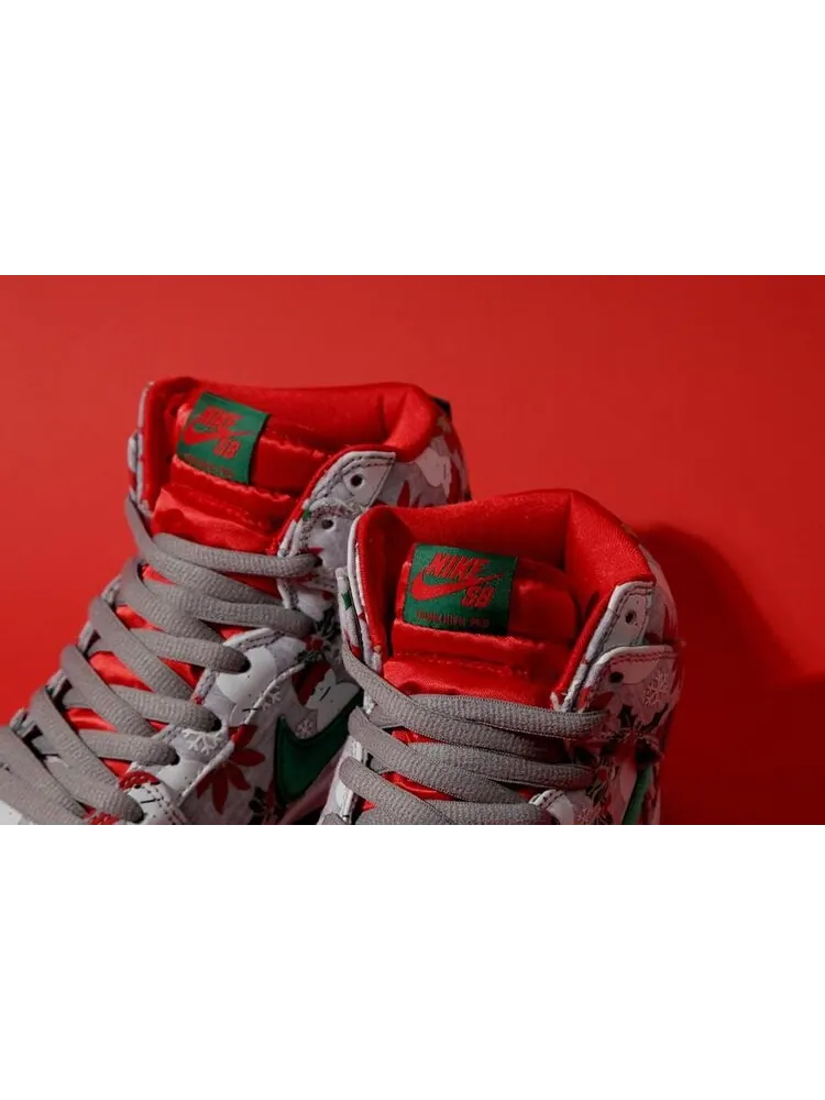 Кроссовки Nike Concepts x Dunk High Premium SB 'Ugly Christmas Sweater' — изображение 2 из 6, серый