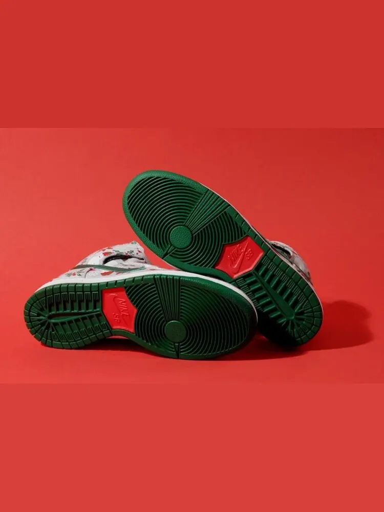 Кроссовки Nike Concepts x Dunk High Premium SB 'Ugly Christmas Sweater' — изображение 6 из 6, серый