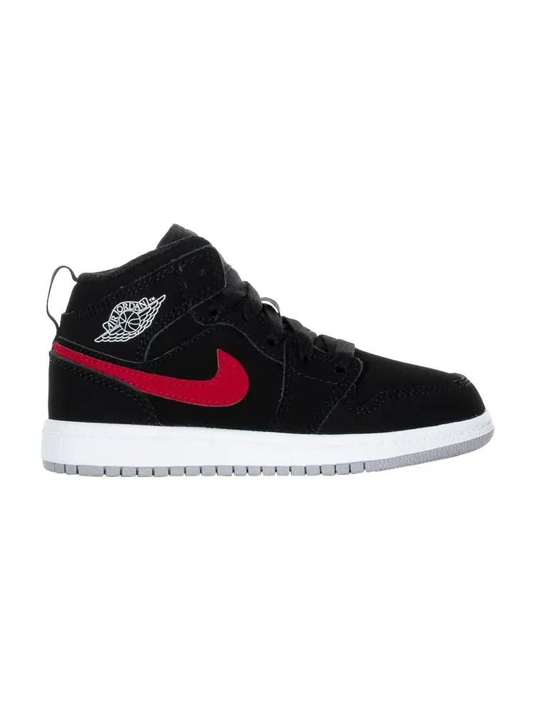 Кроссовки Air Jordan 1 Retro Mid PS 'Black University Red' — изображение 1 из 1, черный
