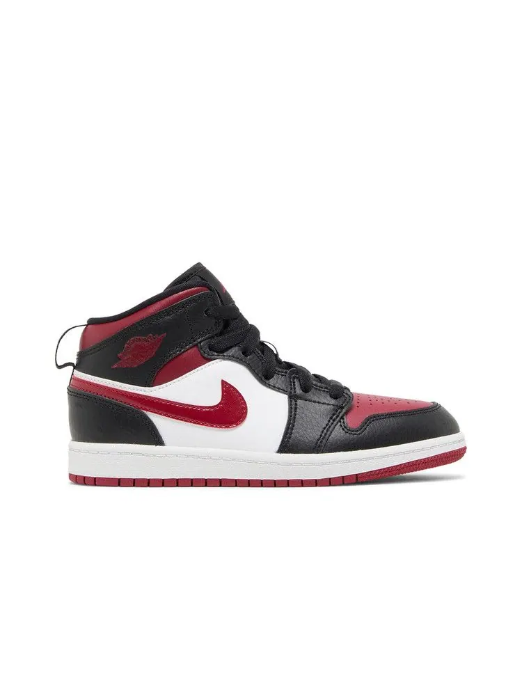 Кроссовки Air Jordan Jordan 1 Mid PS 'Bred Toe' — изображение 1 из 5, черный/красный/белый