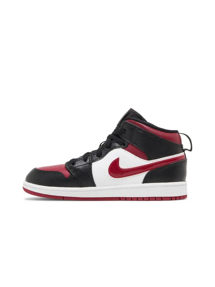 Кроссовки Air Jordan Jordan 1 Mid PS 'Bred Toe' — изображение 2 из 5, черный/красный/белый
