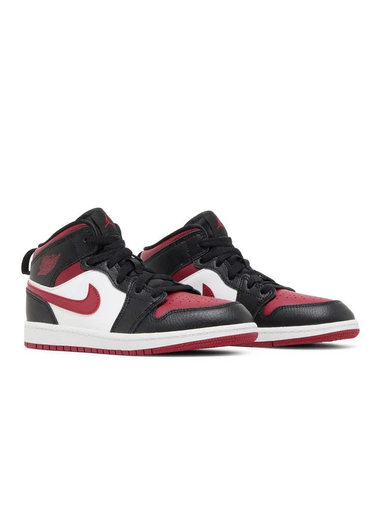 Кроссовки Air Jordan Jordan 1 Mid PS 'Bred Toe' — изображение 5 из 5, черный/красный/белый