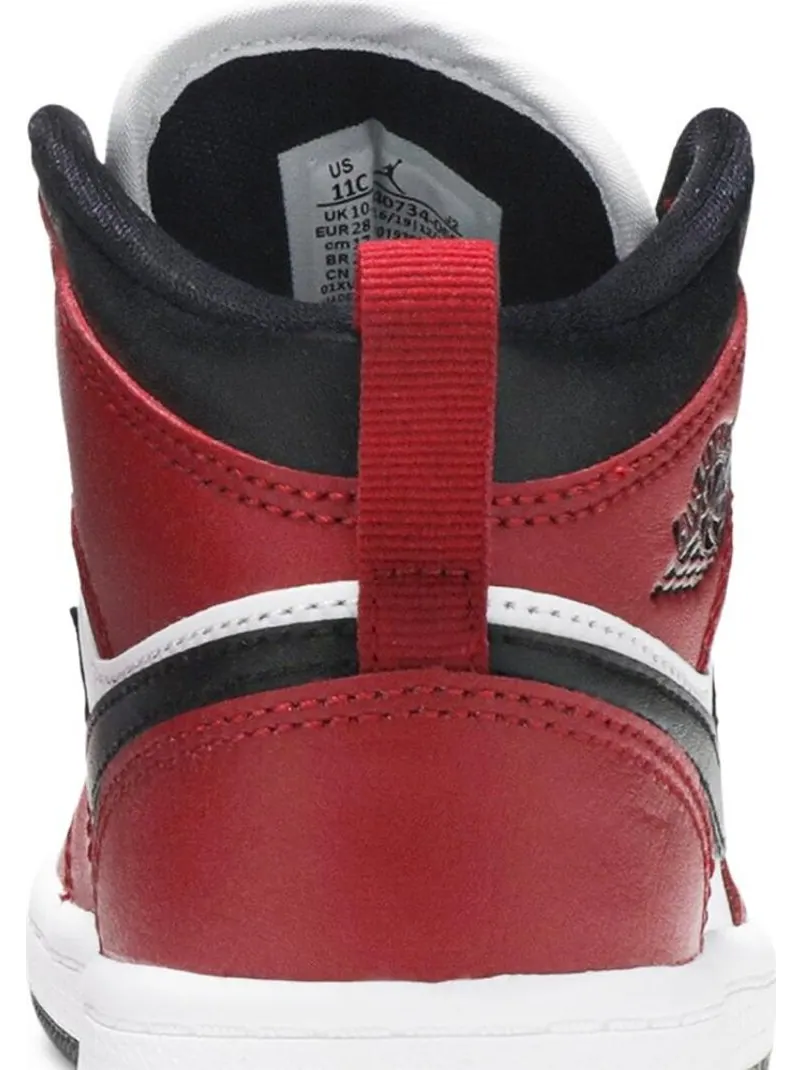Кроссовки Air Jordan 1 Mid PS Chicago Black Toe — изображение 6 из 7, красный