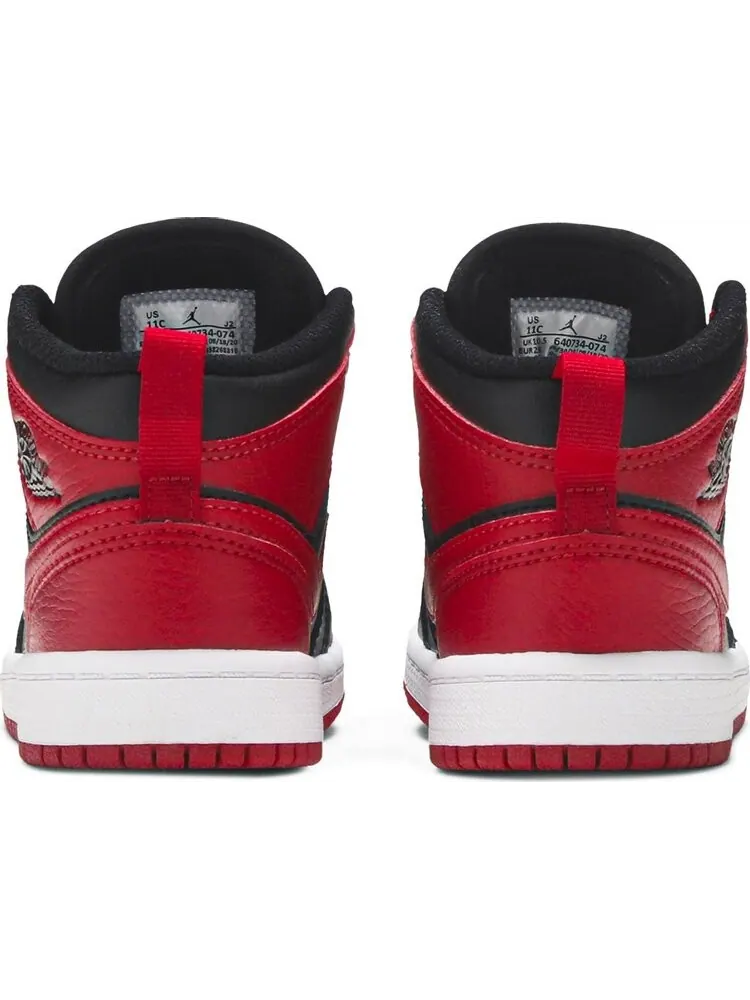 Кроссовки Air Jordan 1 Mid PS Banned — изображение 6 из 8, красный