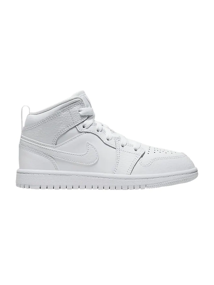 Кроссовки Air Jordan Air Jordan 1 Mid BP 'White' — изображение 1 из 1, белый/черный/белый