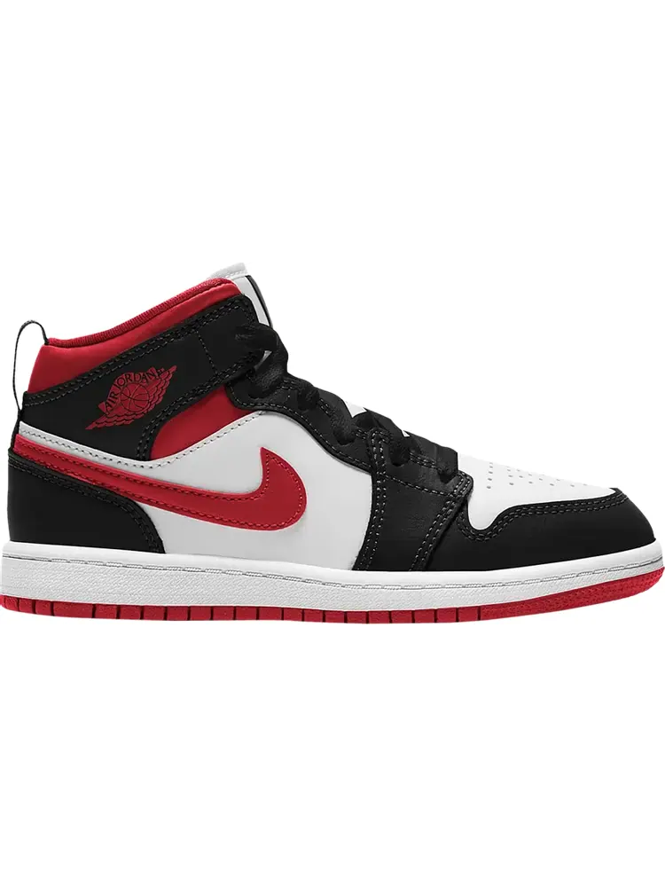 Кроссовки Air Jordan 1 Mid PS Black Gym Red — изображение 1 из 1, белый