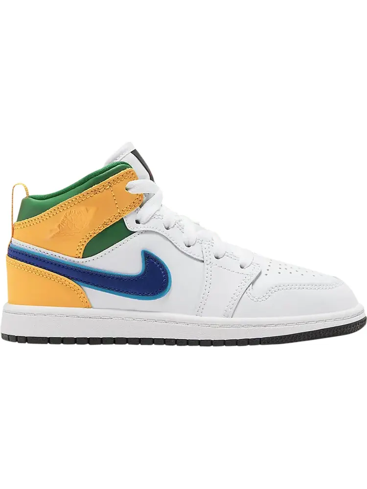 Кроссовки Air Jordan 1 Mid PS White Court Purple Teal — изображение 1 из 1, белый