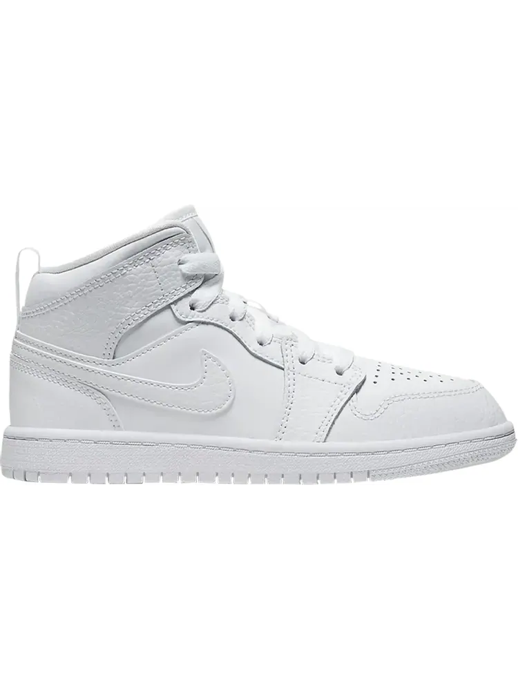 Кроссовки Air Jordan 1 Mid PS Triple White — изображение 1 из 1, белый