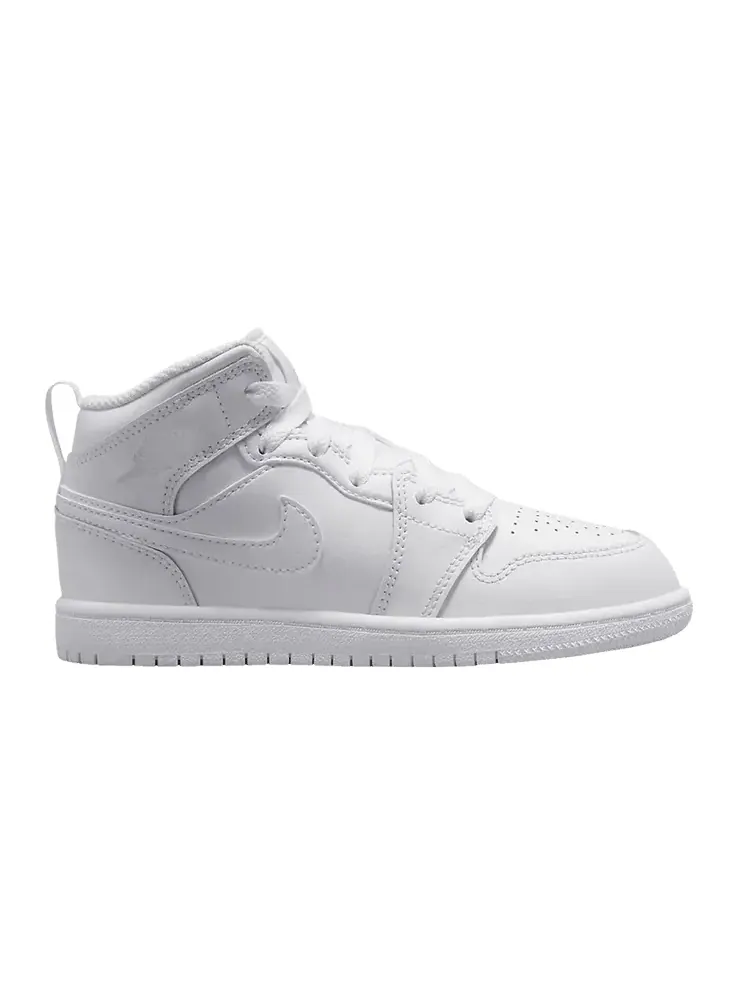 Кроссовки Air Jordan Air Jordan 1 Mid PS 'Triple White' 2023 — изображение 1 из 1, белый/белый/белый