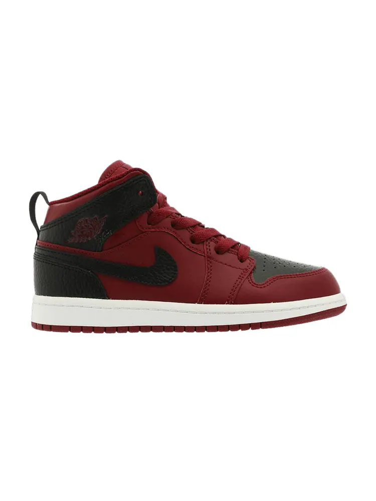 Кроссовки Air Jordan Air Jordan 1 Mid BP 'Team Red Black' — изображение 1 из 1, красный/черный/белый