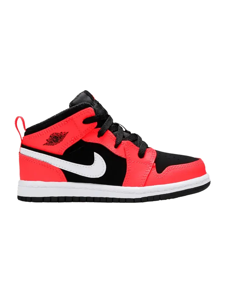 Кроссовки Air Jordan Air Jordan 1 Mid TD 'Infrared 23' — изображение 1 из 7, черный//белый