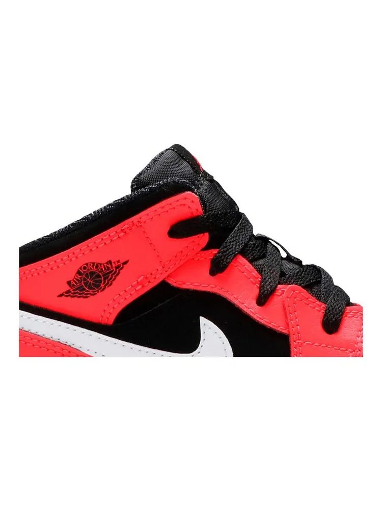 Кроссовки Air Jordan Air Jordan 1 Mid TD 'Infrared 23' — изображение 3 из 7, черный//белый