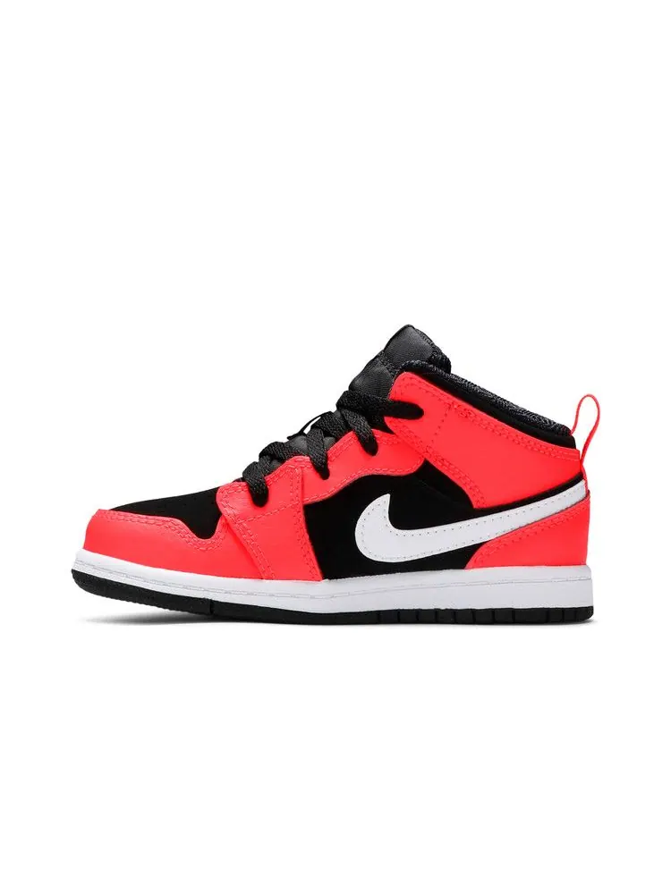 Кроссовки Air Jordan Air Jordan 1 Mid TD 'Infrared 23' — изображение 4 из 7, черный//белый
