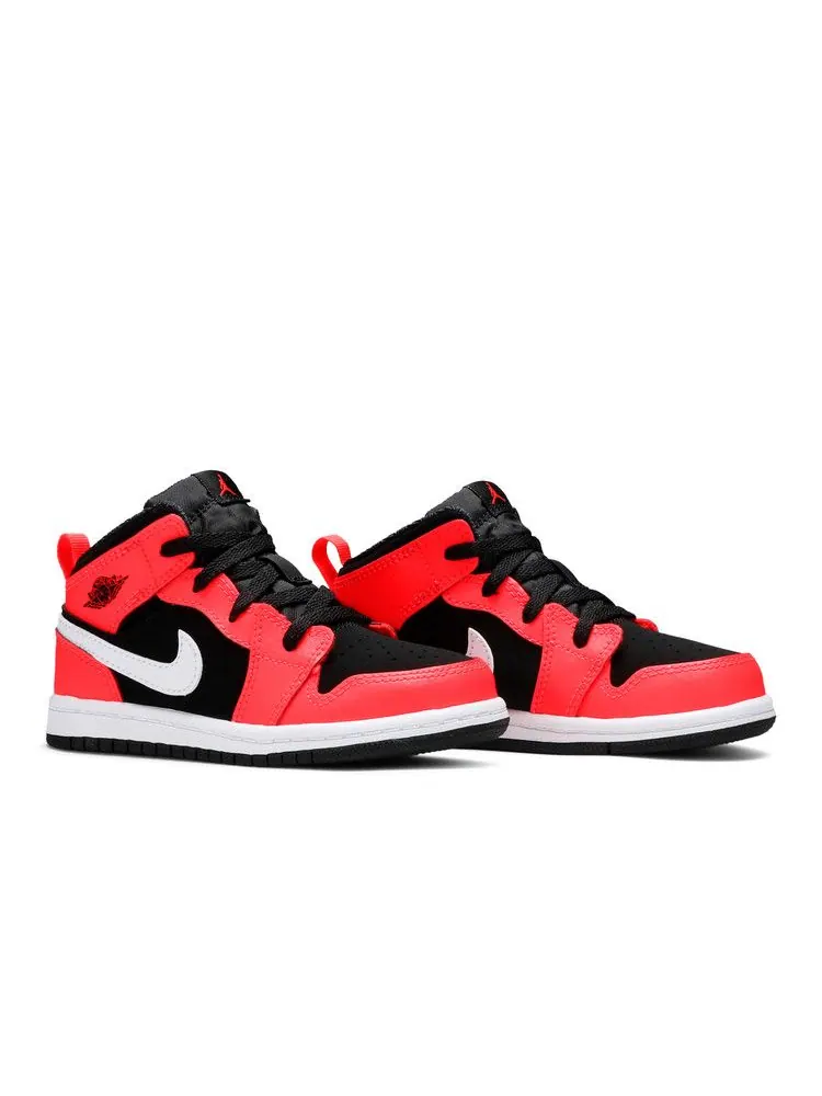 Кроссовки Air Jordan Air Jordan 1 Mid TD 'Infrared 23' — изображение 7 из 7, черный//белый