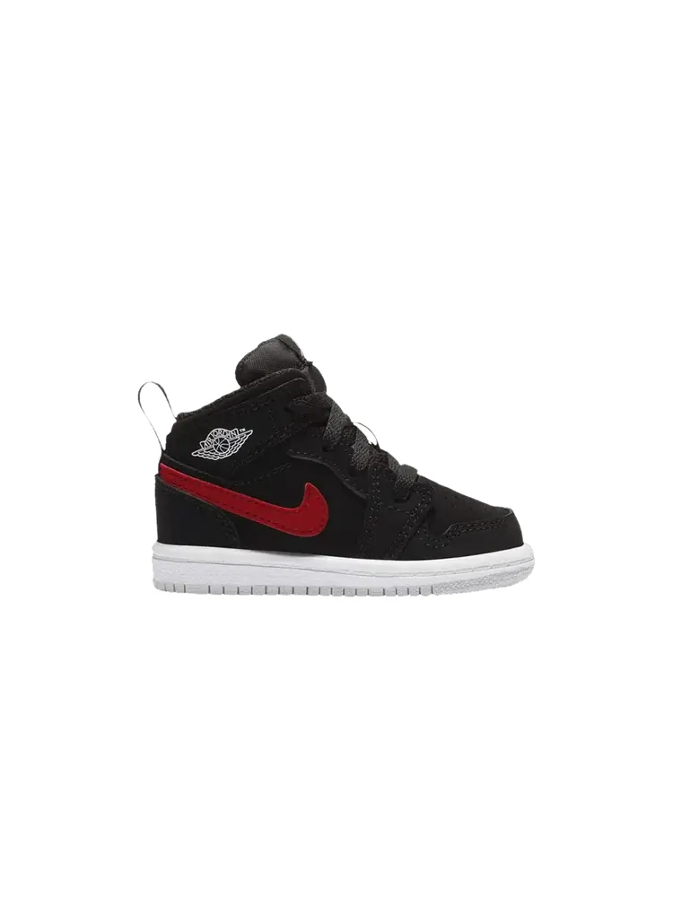 Кроссовки Air Jordan Air Jordan 1 Mid TD 'Red Blue Swoosh' — изображение 1 из 1, черный//белый/красный