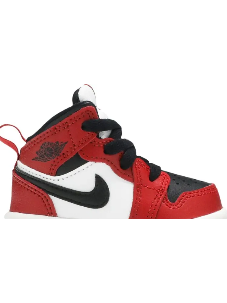 Кроссовки Jordan 1 Mid TD Chicago Black Toe — изображение 2 из 8, красный