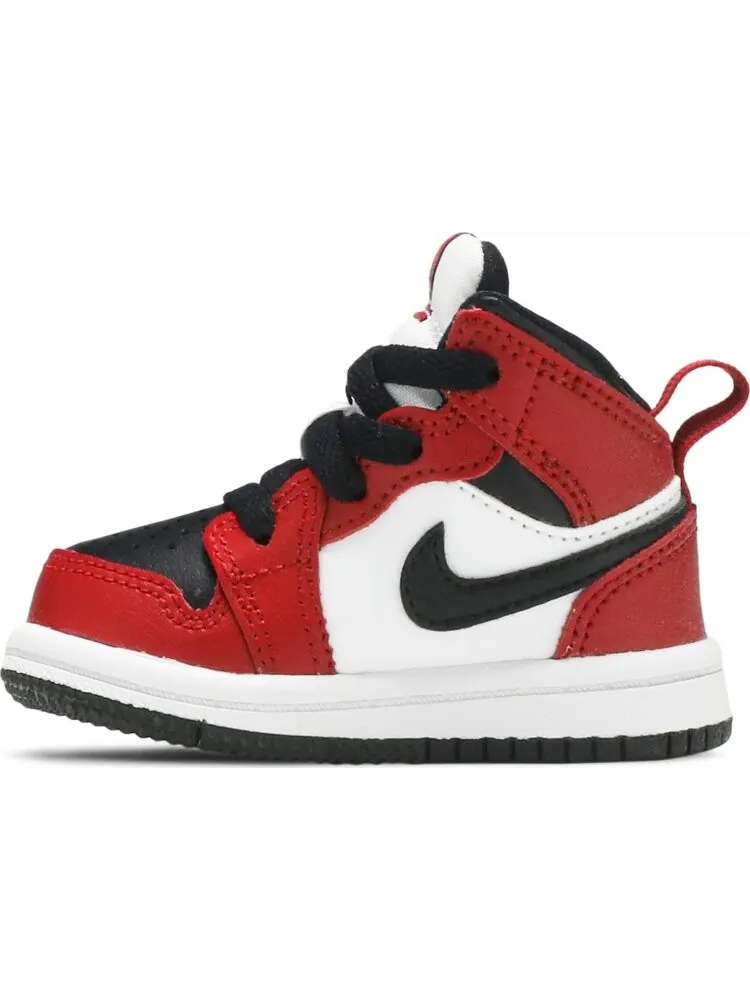 Кроссовки Jordan 1 Mid TD Chicago Black Toe — изображение 3 из 8, красный