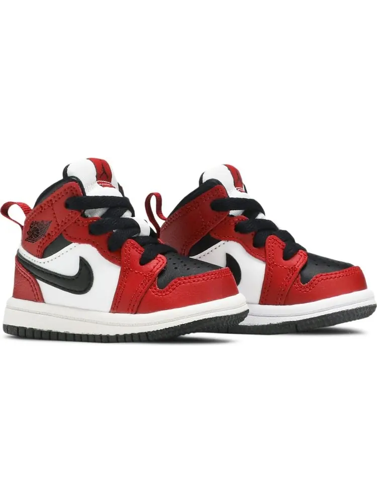 Кроссовки Jordan 1 Mid TD Chicago Black Toe — изображение 8 из 8, красный