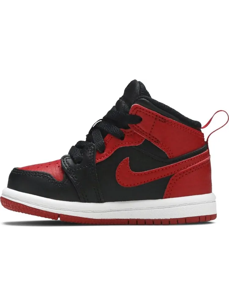 Кроссовки Air Jordan 1 Mid TD Banned — изображение 3 из 7, красный
