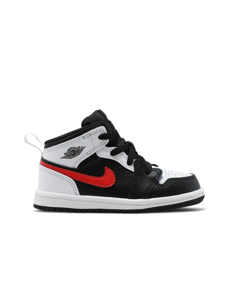Кроссовки Air Jordan Air Jordan 1 Mid TD 'Chile Red' — изображение 2 из 6, черный/красный/белый