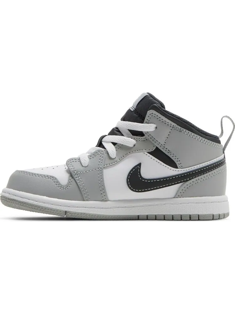 Кроссовки Air Jordan 1 Mid TD Light Smoke Grey — изображение 3 из 8, серый