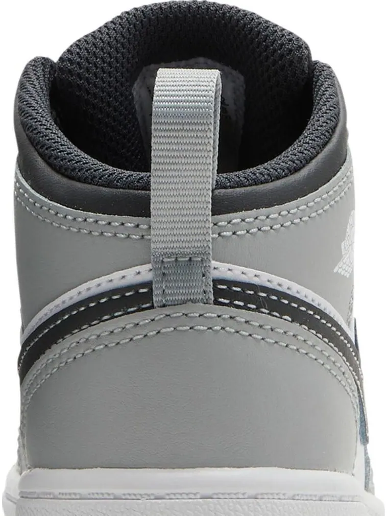 Кроссовки Air Jordan 1 Mid TD Light Smoke Grey — изображение 7 из 8, серый