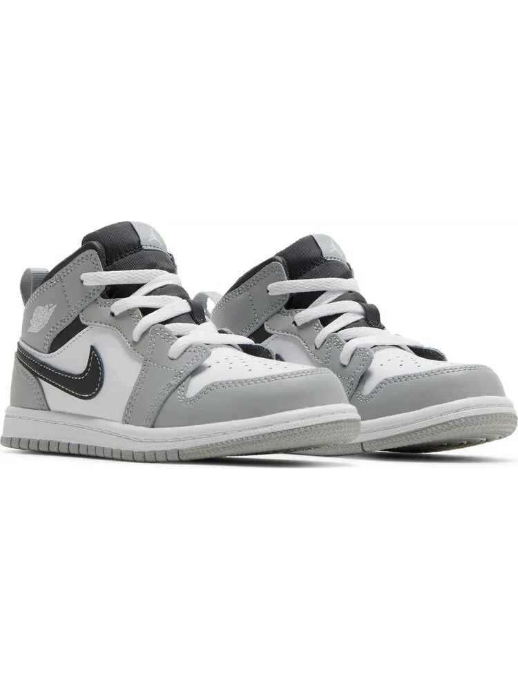 Кроссовки Air Jordan 1 Mid TD Light Smoke Grey — изображение 8 из 8, серый