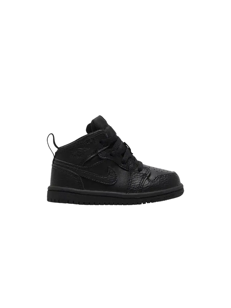 Кроссовки Air Jordan Air Jordan 1 Mid TD 'Triple Black' — изображение 1 из 9, черный/черный/черный