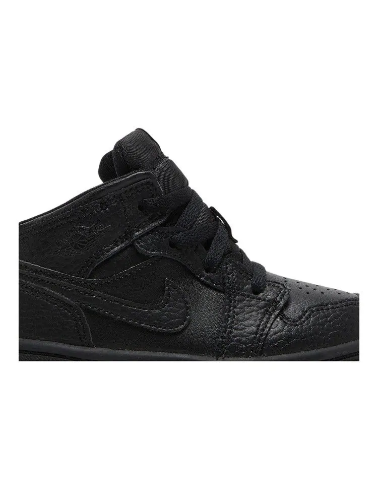 Кроссовки Air Jordan Air Jordan 1 Mid TD 'Triple Black' — изображение 3 из 9, черный/черный/черный