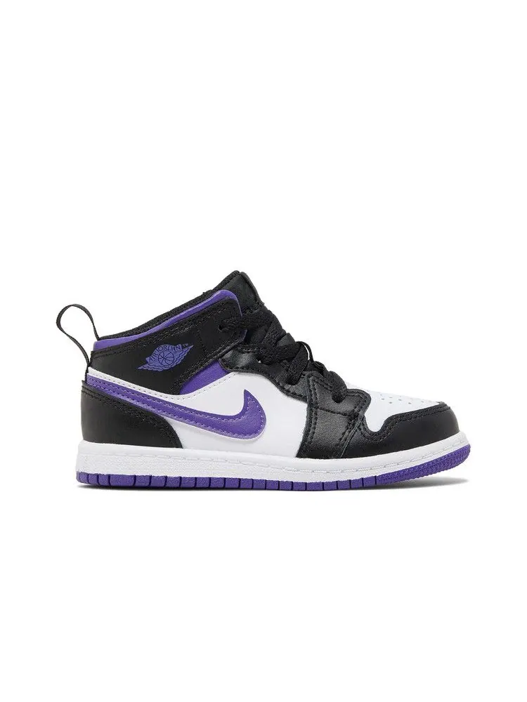Кроссовки Air Jordan Air Jordan 1 Mid TD 'Dark Iris' — изображение 2 из 9, черный/темный/белый
