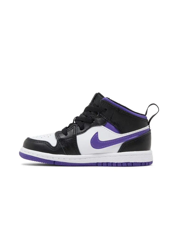 Кроссовки Air Jordan Air Jordan 1 Mid TD 'Dark Iris' — изображение 4 из 9, черный/темный/белый
