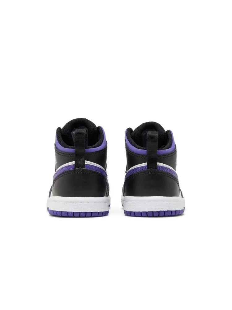 Кроссовки Air Jordan Air Jordan 1 Mid TD 'Dark Iris' — изображение 7 из 9, черный/темный/белый
