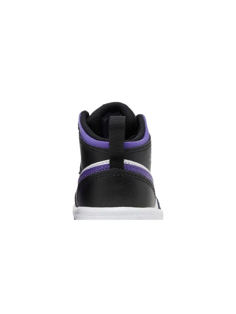Кроссовки Air Jordan Air Jordan 1 Mid TD 'Dark Iris' — изображение 8 из 9, черный/темный/белый