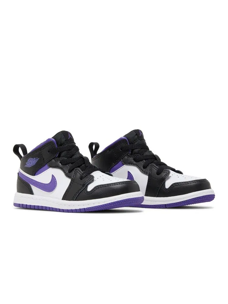 Кроссовки Air Jordan Air Jordan 1 Mid TD 'Dark Iris' — изображение 9 из 9, черный/темный/белый